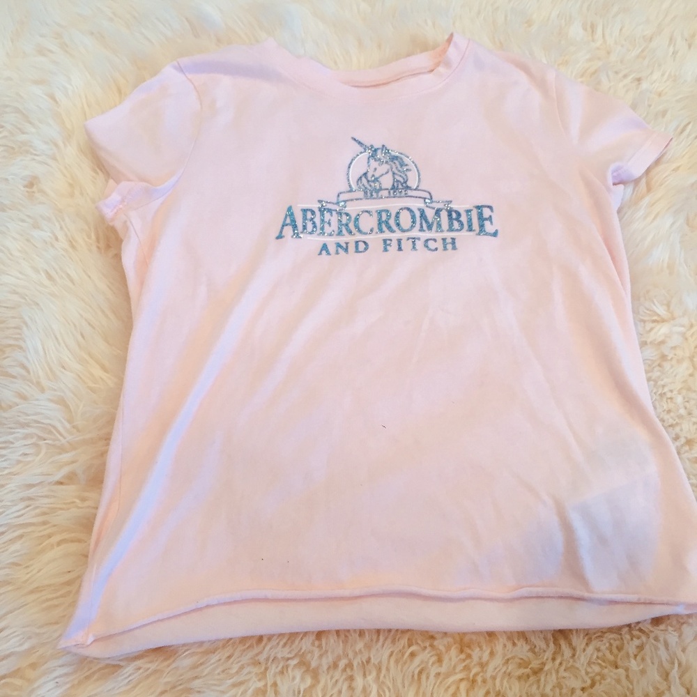 Abercrombie 11/12 Light pink Unicorn Graphic tee